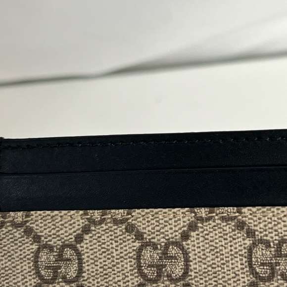 NWOT Authentic Gucci GG Supreme Canvas Leather Card Case Card Holder w/ COA - Picture 4 of 9